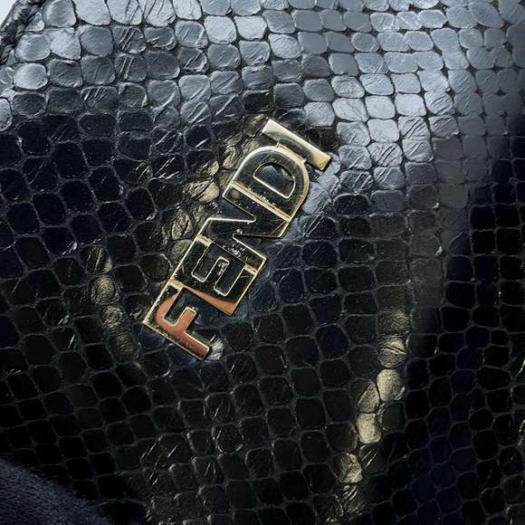 FENDI Python Tote Bag Black - Picture 9 of 13